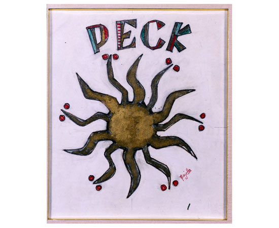 Il primo logo di Peck a forma di sole